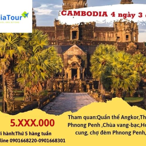 Campuchia 4N3Đ Siem Riep – Angkor Thom – Phnom Penh